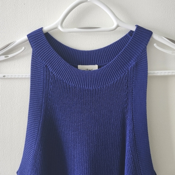 Aritzia Wilfred Knit Halterneck Tank in Blue - Picture 2 of 4